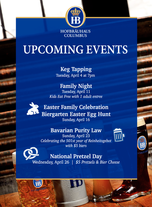 April Hofbrauhaus Upcoming Events